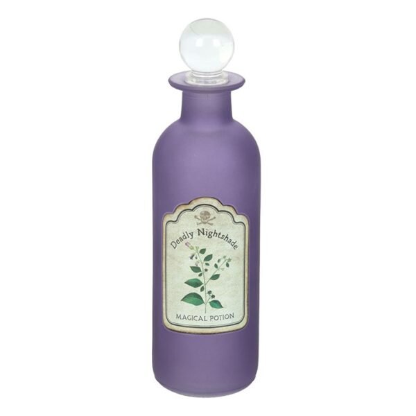 Deadly Nightshade Decorative Glass Potion Bottle - Image 2