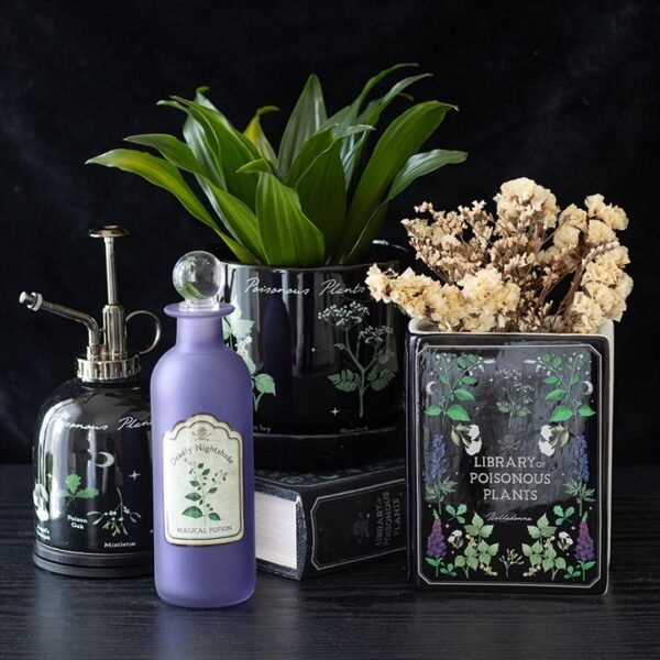Deadly Nightshade Decorative Glass Potion Bottle - Image 6