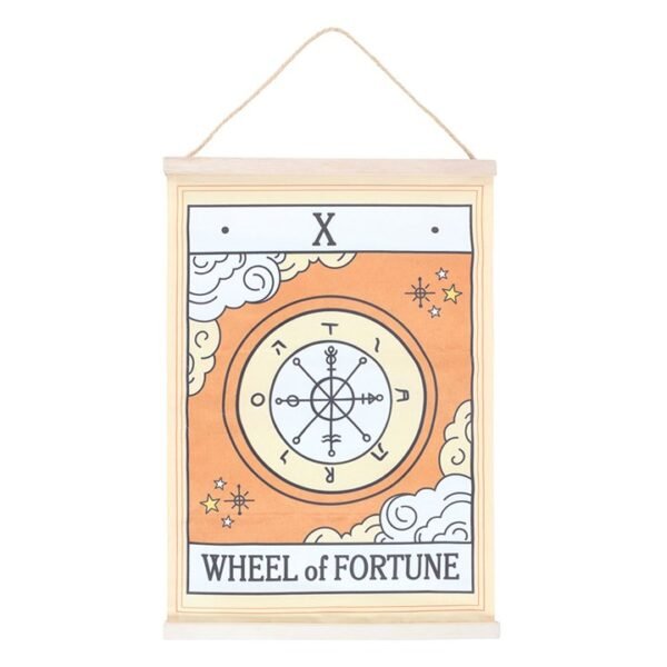 The Wheel of Fortune Vintage Tarot Wall Hanging - Image 2