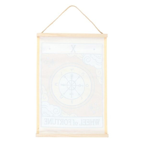 The Wheel of Fortune Vintage Tarot Wall Hanging - Image 4