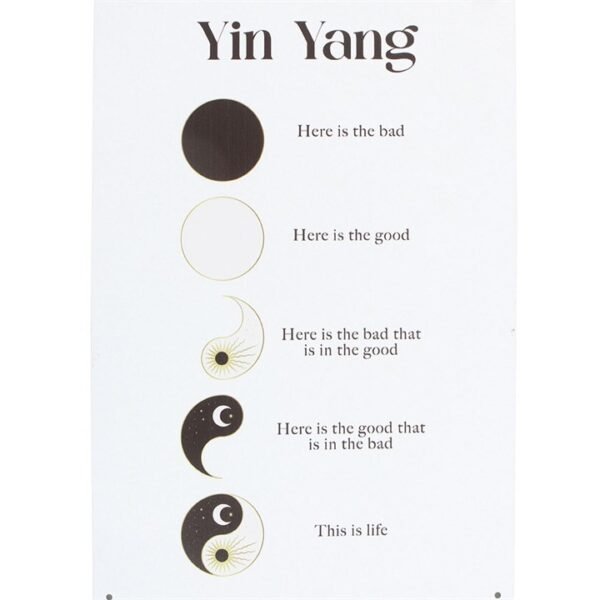 30cm Yin Yang Hanging Metal Sign - Image 3